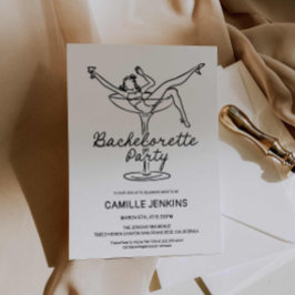 Invitación a la fiesta de la Bachelorette Retro de