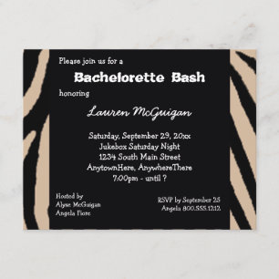 Invitación a la fiesta de la bachillerato a rayas