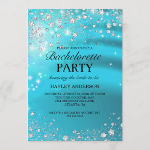 Invitación a la fiesta de la bachillerato azul esp