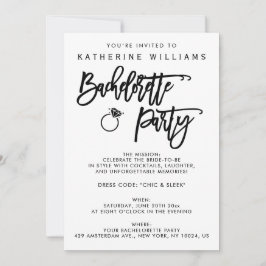 Invitación a la fiesta de la bachillerato blanca y