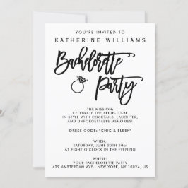 Invitación a la fiesta de la bachillerato blanca y
