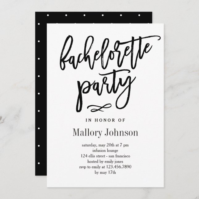 Invitación a la fiesta de la bachillerato brillant (Anverso / Reverso)