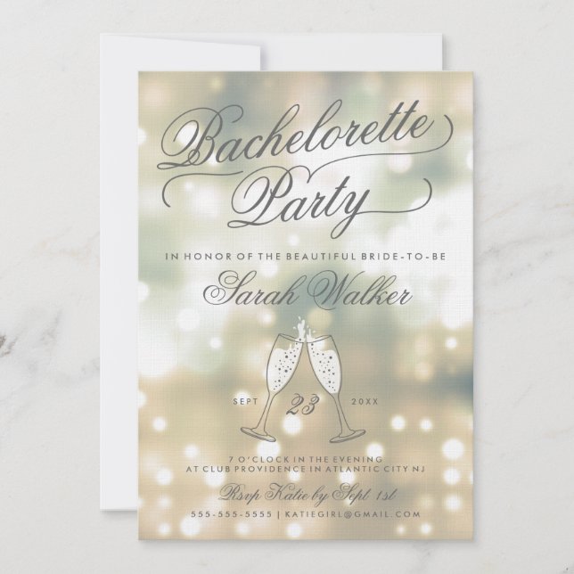 Invitación a la fiesta de la bachillerato brillant (Anverso)