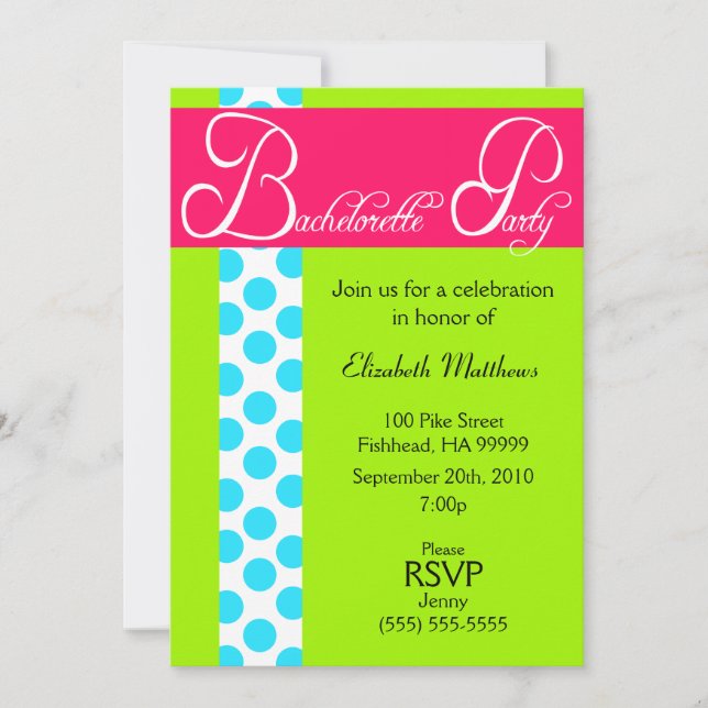 Invitación a la fiesta de la bachillerato con punt (Anverso)