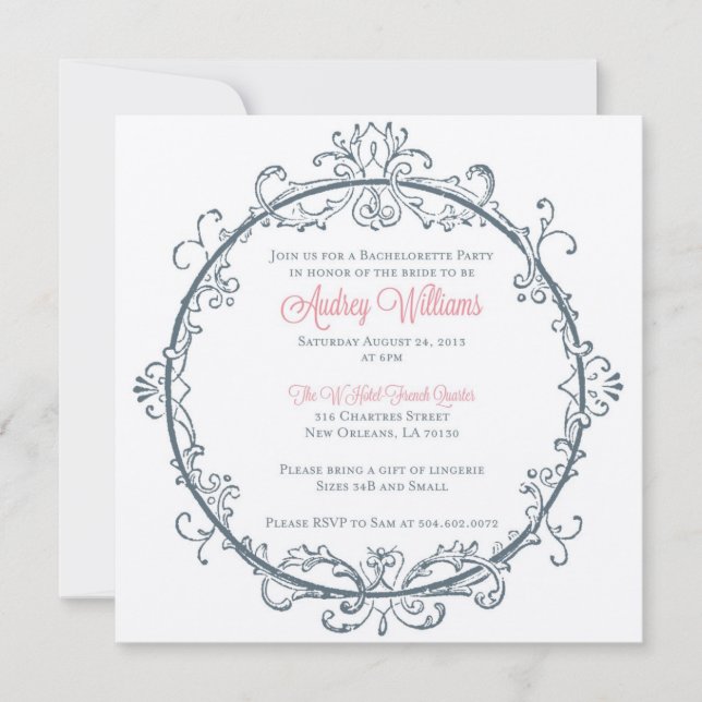 Invitación a la fiesta de la bachillerato de época (Anverso)