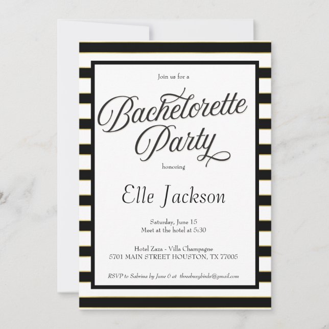 Invitación a la fiesta de la bachillerato de oro y (Anverso)