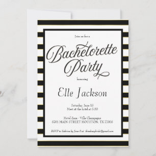 Invitación a la fiesta de la bachillerato de oro y