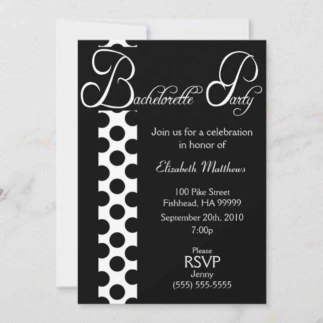 Invitación a la fiesta de la bachillerato de punto (Anverso)