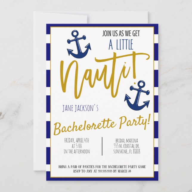 Invitación a la fiesta de la bachillerato náutica (Anverso)