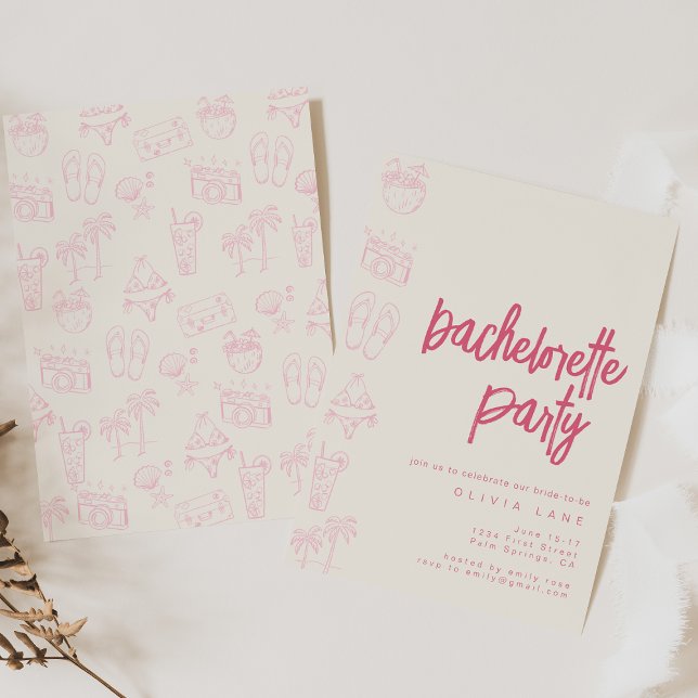 Invitación a la fiesta de la bachillerato rosa de  (Subido por el creador)