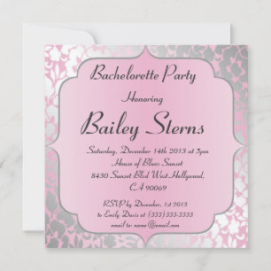 Invitación a la fiesta de la bachillerato rosado