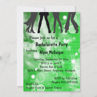 Invitación a la fiesta de la bachillerato verde in