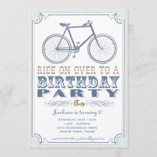 Invitación a la fiesta de la bicicleta de época