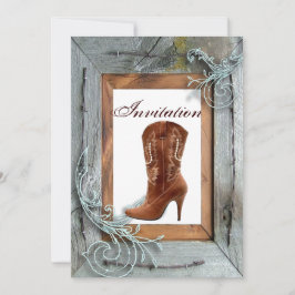 Invitación a la fiesta de la boda campestre de la 