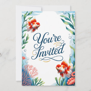 Invitación a la Fiesta de la Boda de Oranda Goldfi