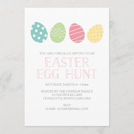 Invitación a la fiesta de la cacería de huevos de