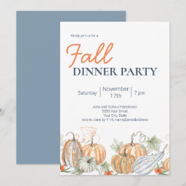 Invitación a la fiesta de la calabaza de otoño mod