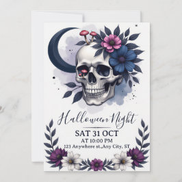 Invitación a la fiesta de la Calavera Gótica y la