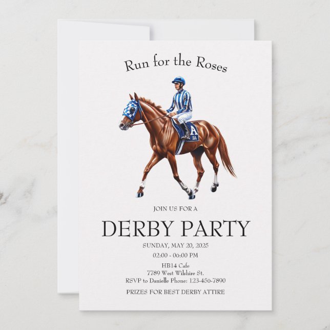 Invitación a la Fiesta de la Carrera de los Rosas  (Anverso)