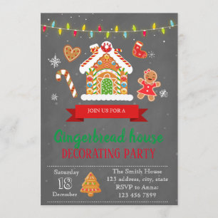 invitación a la fiesta de la casa de jengibre