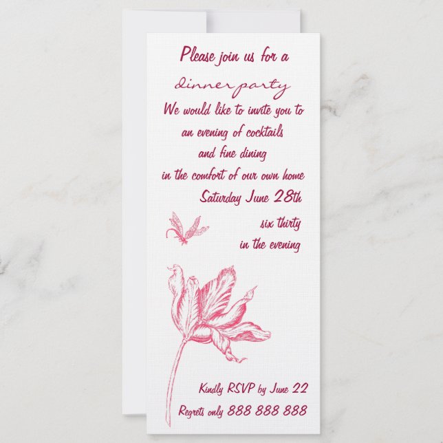 Invitación a la fiesta de la cena (Anverso)
