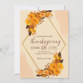 Invitación a la fiesta de la cena de Acción de Gra