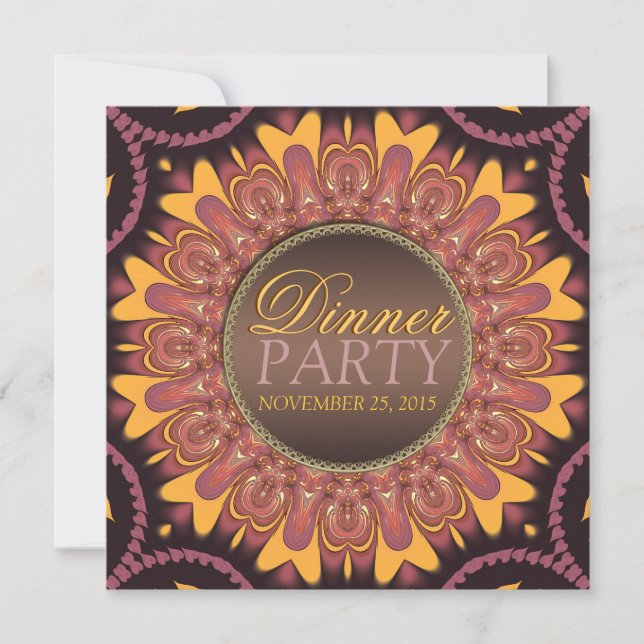 Invitación a la fiesta de la cena de amor Sunshine (Anverso)