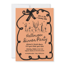 Invitación a la fiesta de la cena de Halloween
