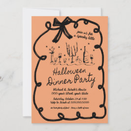 Invitación a la fiesta de la cena de Halloween