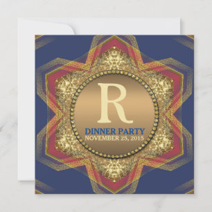Invitación a la fiesta de la cena de la estrella d