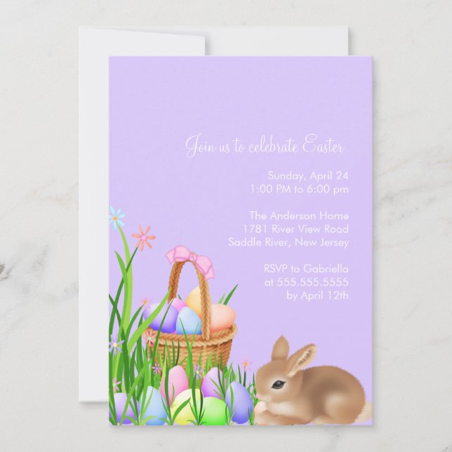 Invitación a la fiesta de la cena de Semana Santa (Anverso)