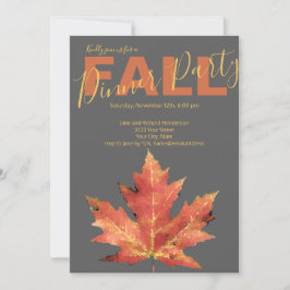 Invitación a la fiesta de la cena gris del Naranja