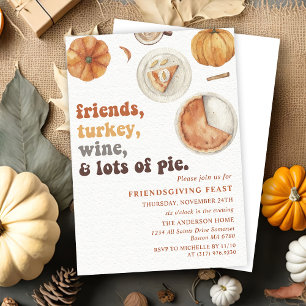 Invitación a la fiesta de la cena Rustic Friendsco