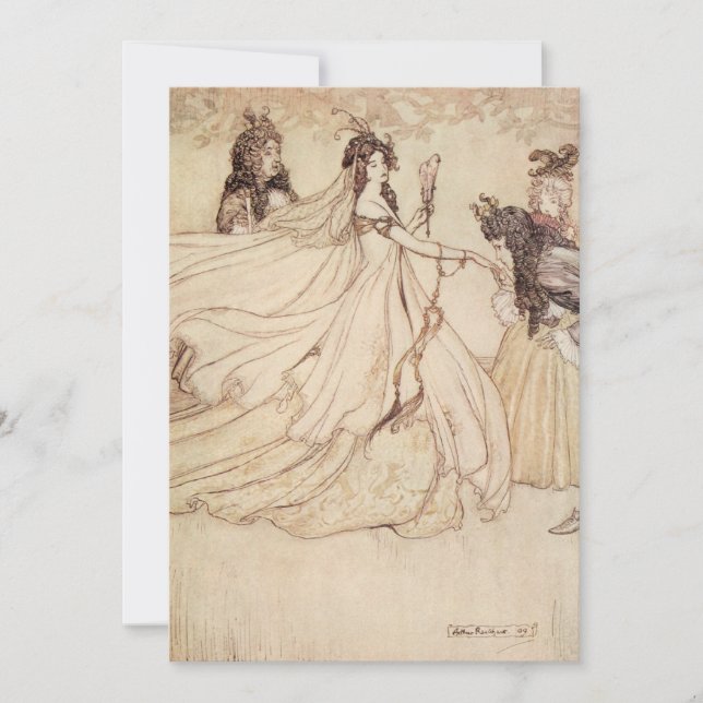 Invitación a la fiesta de la cenicienta de cuentos (Anverso)