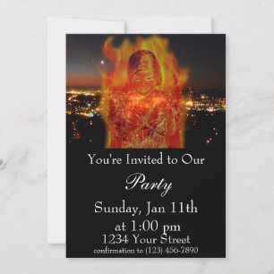 Invitación a la fiesta de la chica de la llama