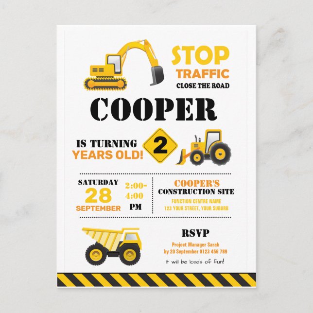 Invitación a la fiesta de la construcción (Anverso)