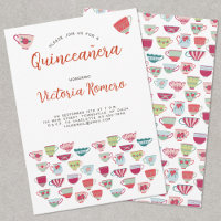 Invitación a la fiesta de la Copa de Té de Quincea