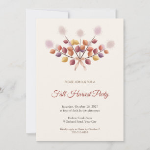 Invitación a la fiesta de la cosecha de otoño de S