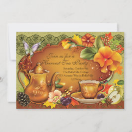 Invitación a la fiesta de la cosecha del otoño