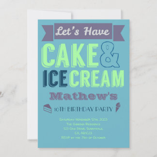 Invitación a la fiesta de la crema de helado de cu