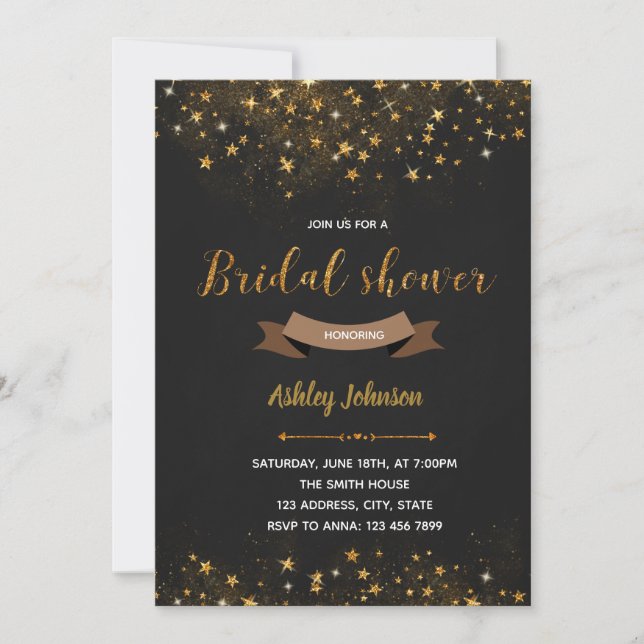 Invitación a la fiesta de la ducha de novia (Anverso)