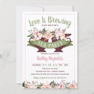 Invitación a la fiesta de la ducha de novia Boho T