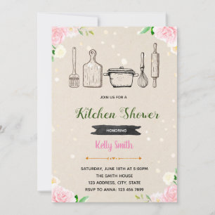 Invitación a la fiesta de la ducha de novia de coc