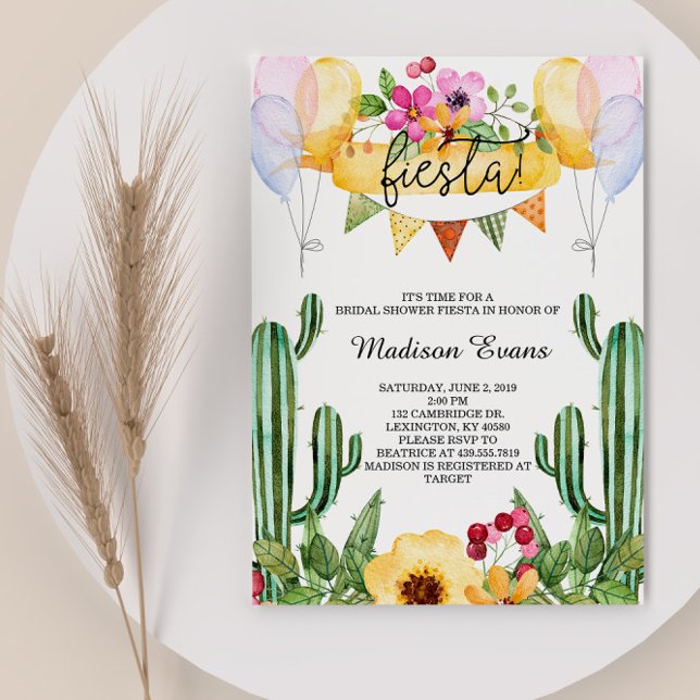 Invitación a la Fiesta de la Ducha de Novias Cactu (Subido por el creador)