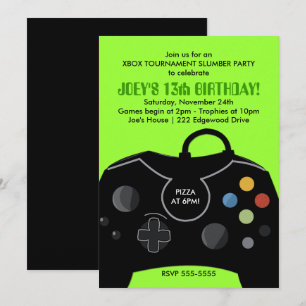 Invitación a la fiesta de la estación de video de 