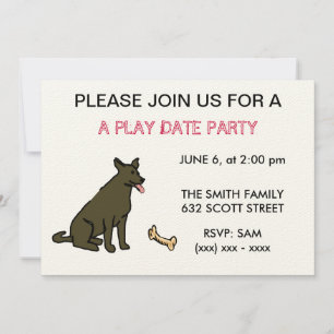 Invitación a la fiesta de la fiesta de un perro