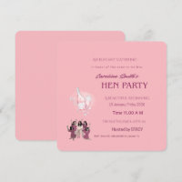 Invitación a la Fiesta de la Gallina Rosa | Elegan