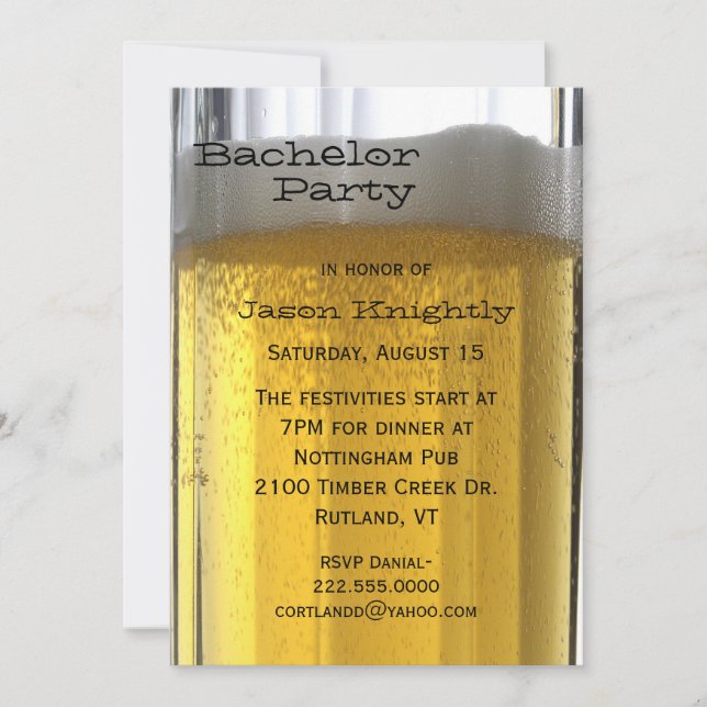 Invitación a la fiesta de la licenciatura de cerve (Anverso)