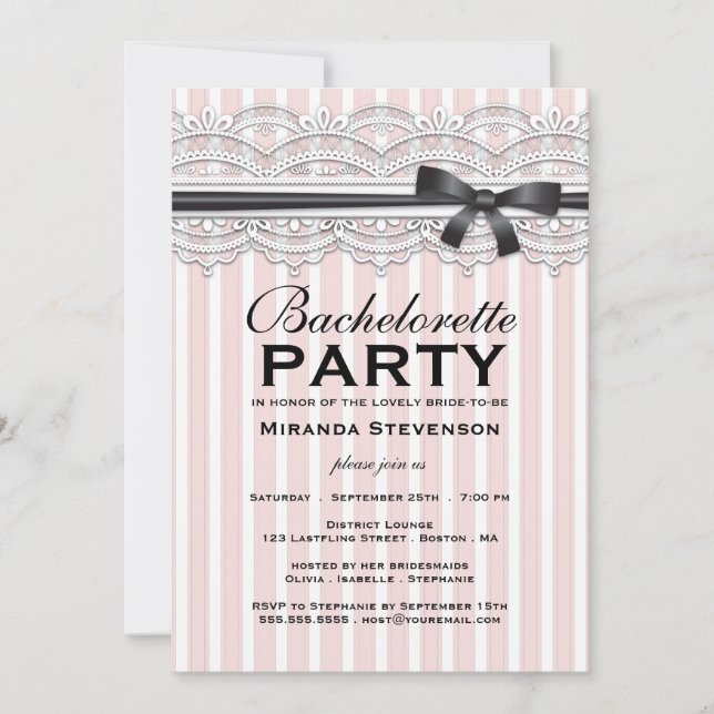 Invitación a la fiesta de la Moda de la Bacheloret (Anverso)