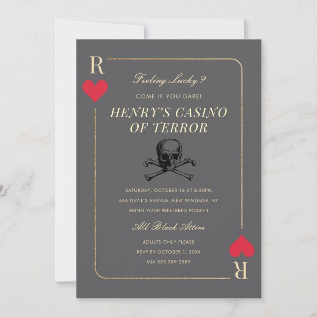 Invitación a la fiesta de la muerte del cráneo noc (Anverso)